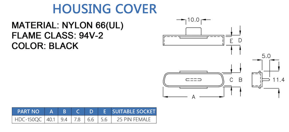 Plug cap HDC-150QC